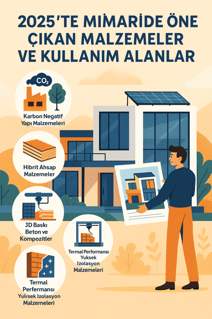 2025’te mimaride Öne Çıkan malzemeler ve kullanım alanları 2025’te mimaride Öne Çıkan malzemeler ve kullanım alanları