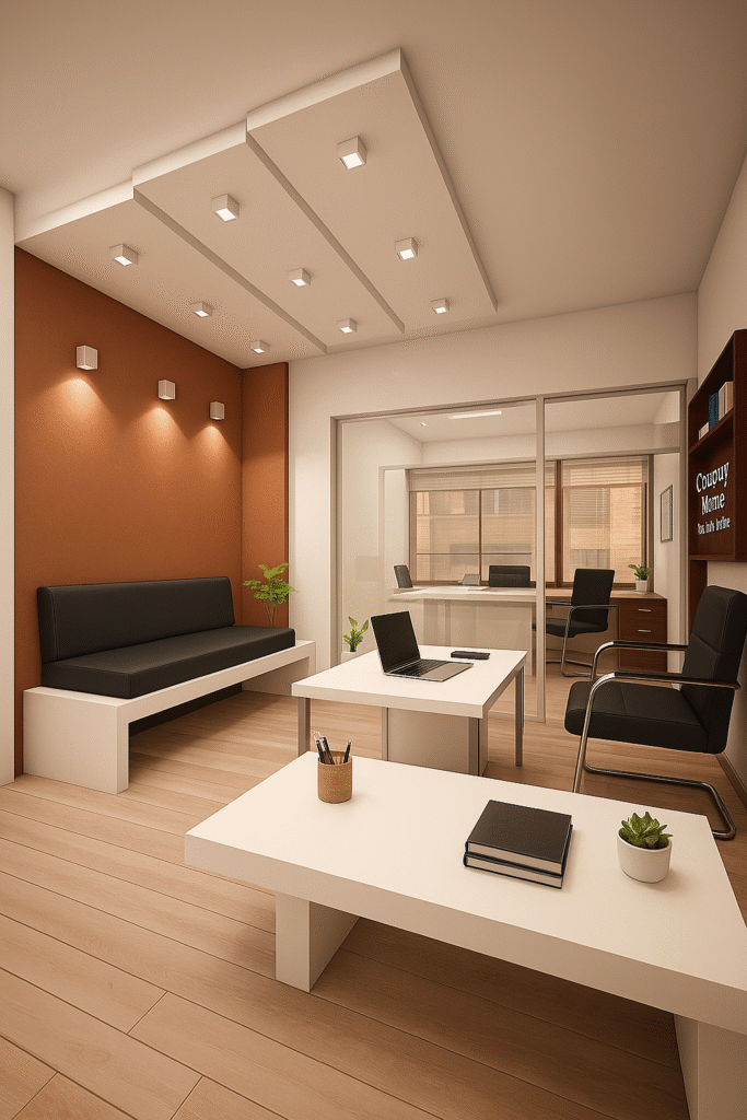 modern ofis tasarımı minimalist avukatlık bürosu İç mekan renderı yeditaş mimarlık