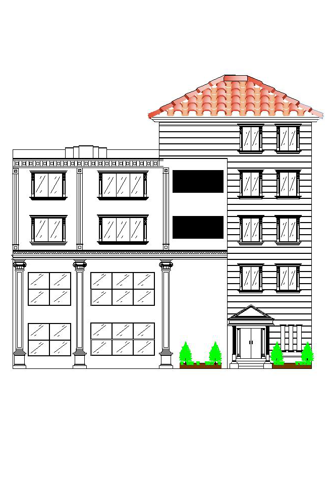 klasik cephe tasarımı autocad mimari Çizim yeditaş mimarlık proje