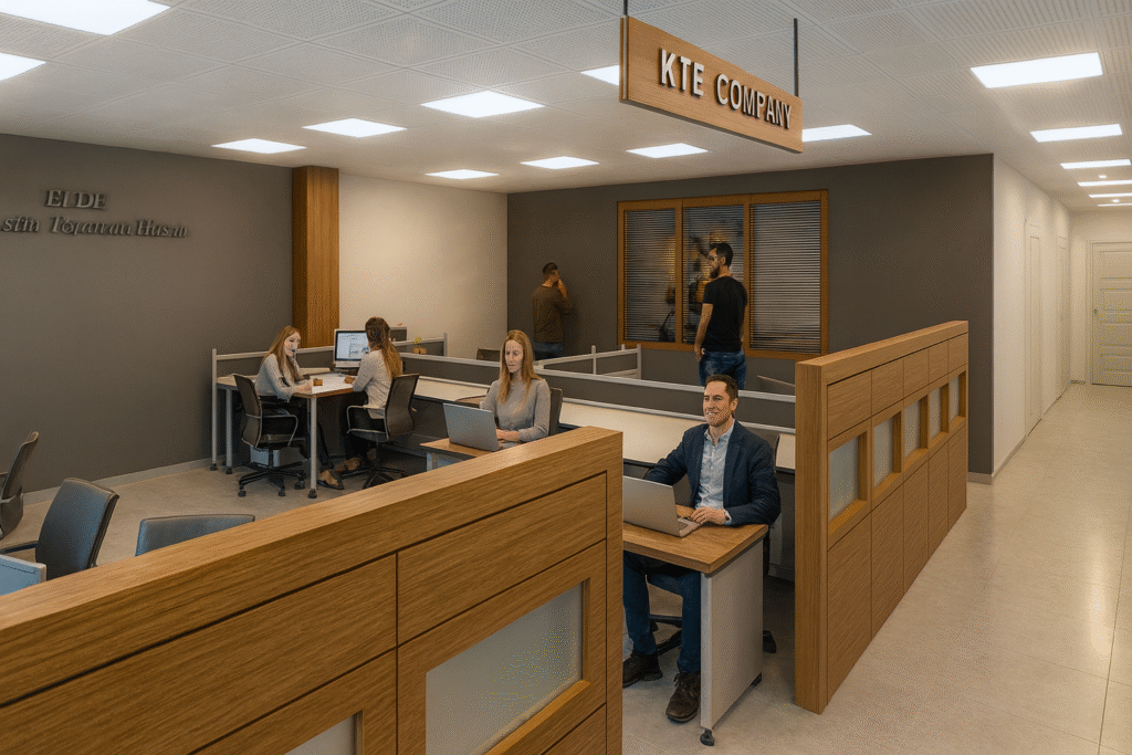 modern ofis personel alanı ve resepsiyon – yedi taş mimarlık mimari Çözüm