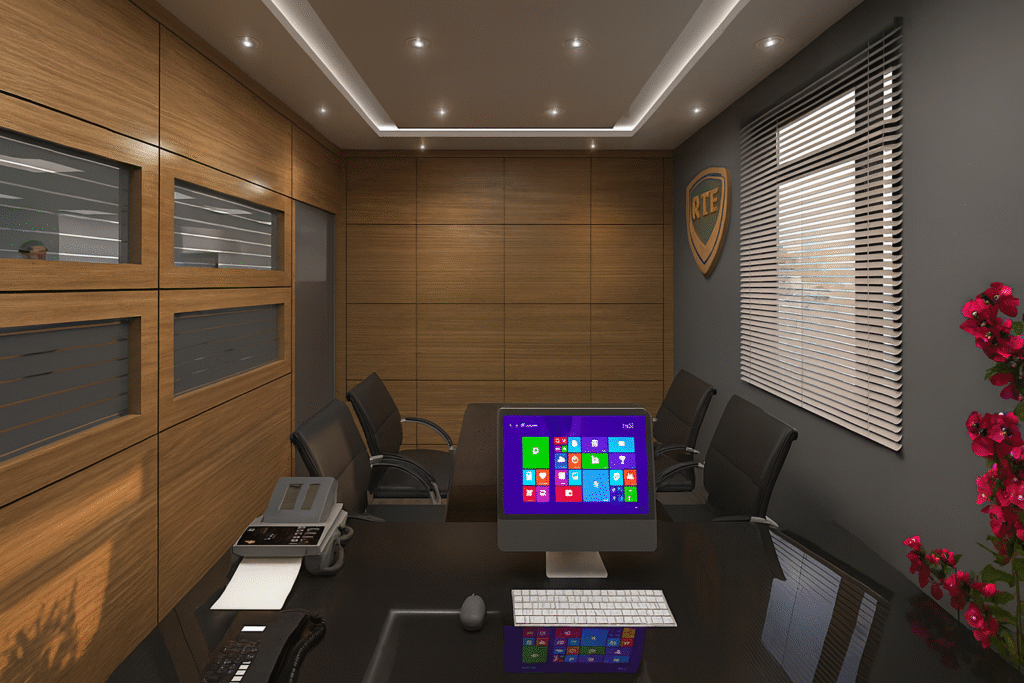 modern yönetici ofisi tasarımı – yedi taş mimarlık’tan Şık ve fonksiyonel ofis alanı